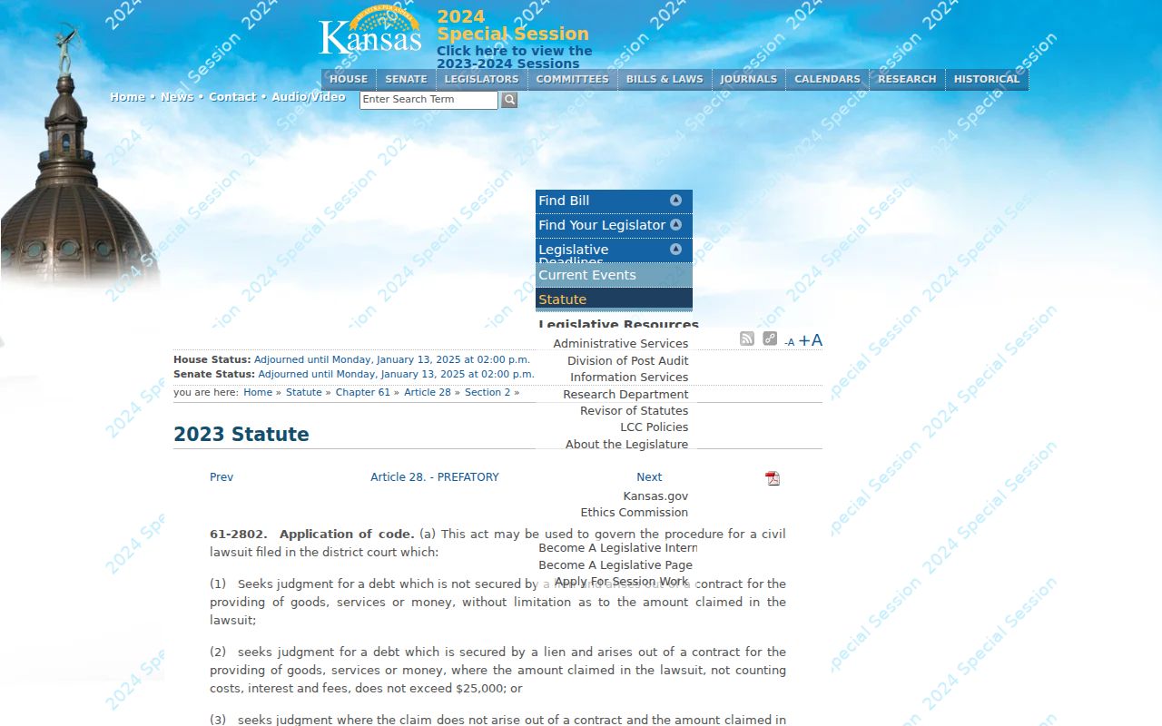Stevens County civil docket limited action statute