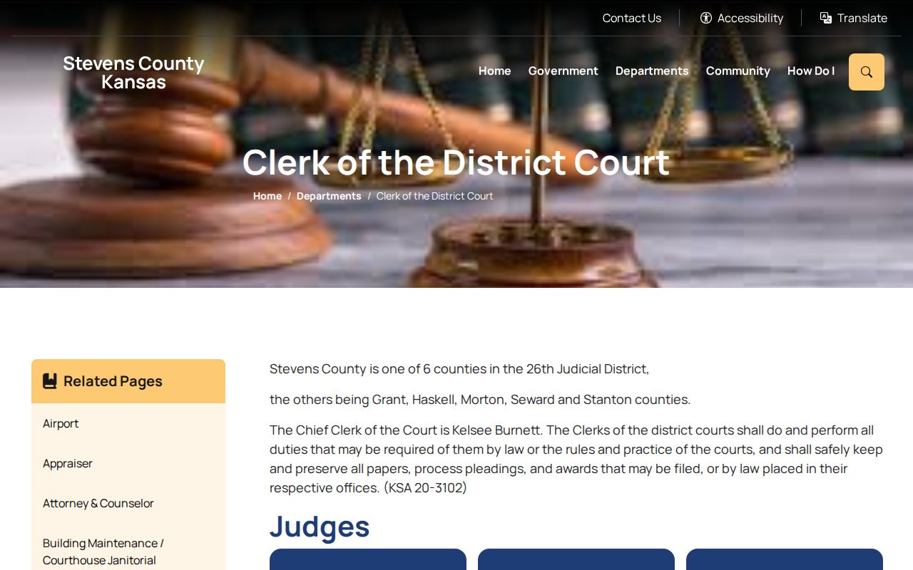 Stevens County court docket District Court Clerk contacts and hours